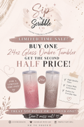 2 ombre glass tumblers